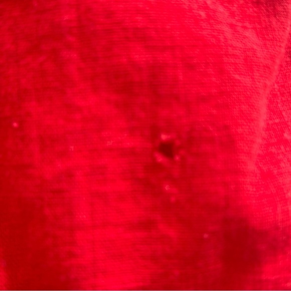 VINTAGE Made in India 100% Cotton Red Short Sleeve Button Up Top w/ Cherries SzM - Picture 7 of 15